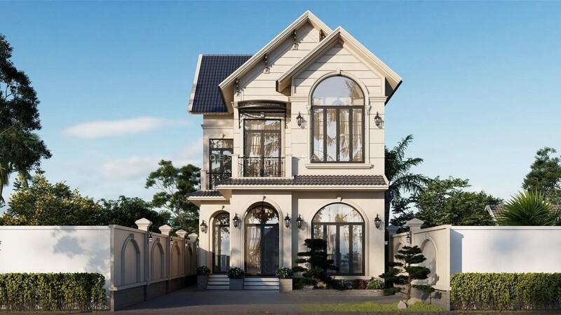 Mẫu thiết kế nhà mái Thái mặt tiền 8m sâu 10m xuất hiện nhiều tại cùng nông thôn