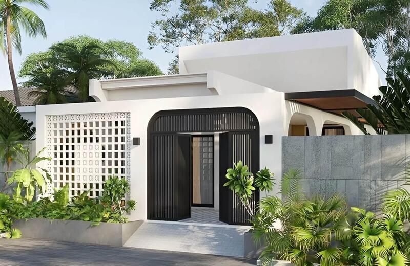 Mẫu thiết kế nhà 1 tầng mặt tiền 8m sâu 10m tận dụng ánh sáng tự nhiên và thông gió tốt