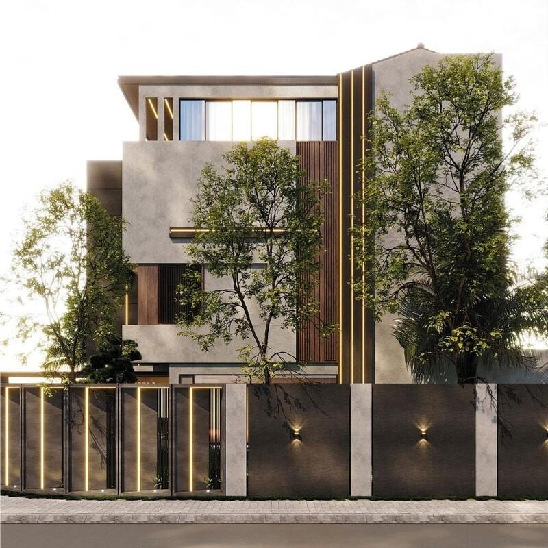 Mẫu thiết kế nhà mặt tiền 8m sâu 10m 2 tầng giúp phân chia công năng khoa học và dễ sử dụng