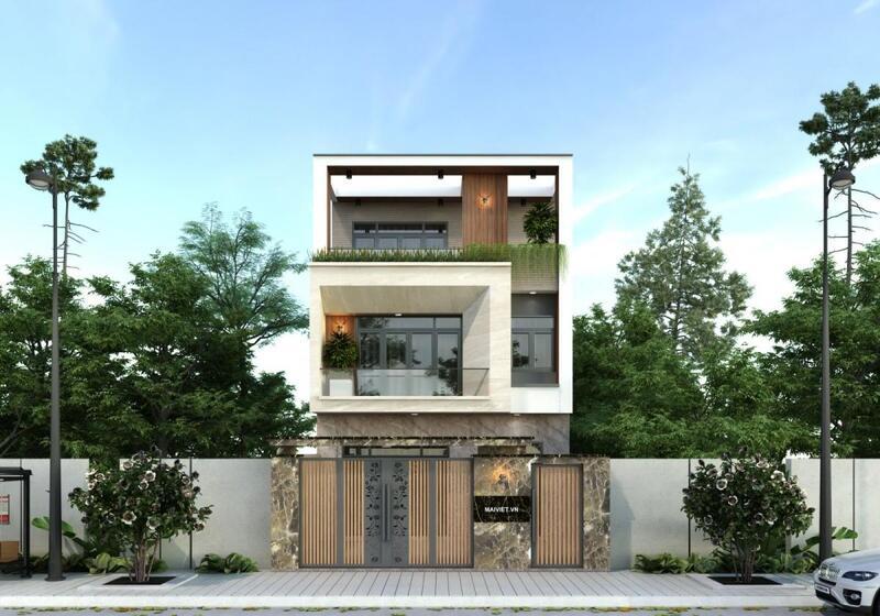 Mẫu thiết kế nhà mặt tiền 8m sâu 10m 3 tầng phù hợp với gia đình đông thành viên