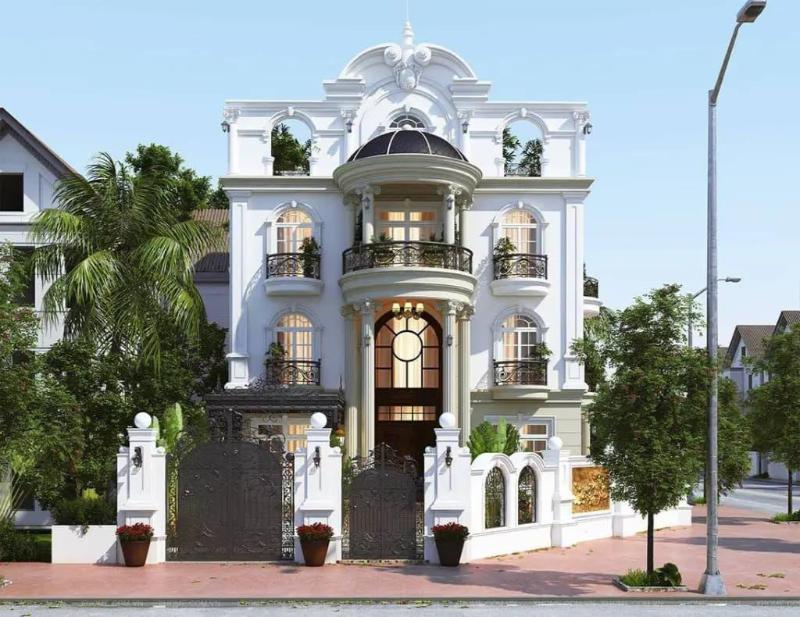 Mẫu nhà mặt tiền 8m sâu 15m tân cổ điển sở hữu nét đẹp của kiến trúc phương Tây