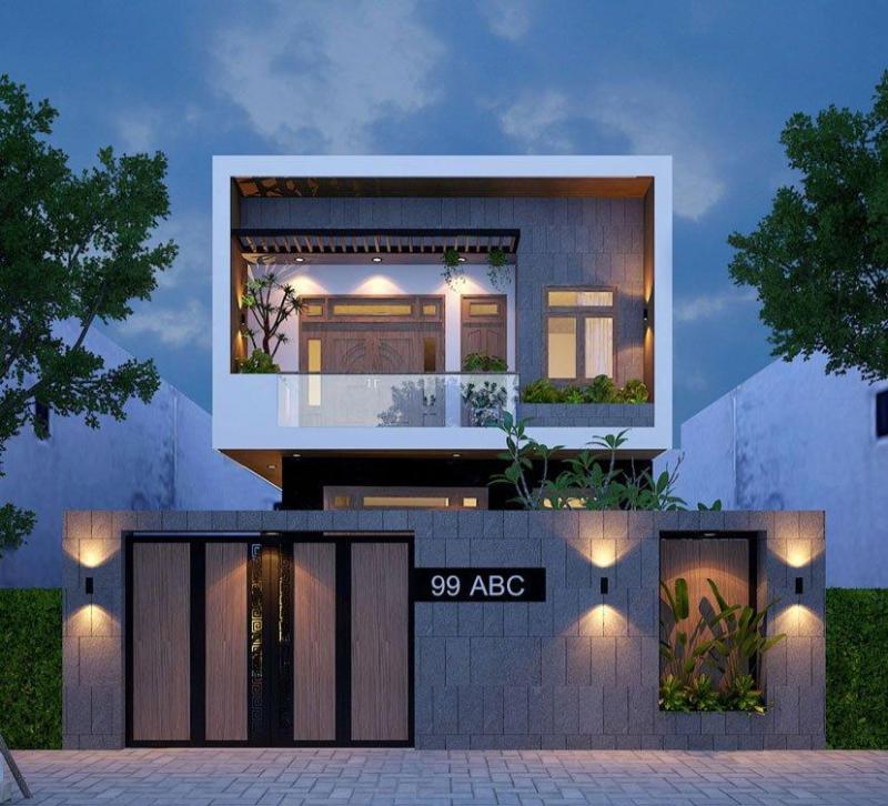Mẫu thiết kế nhà rộng 7m dài 15m 2 tầng sở hữu kiến trúc ấn tượng