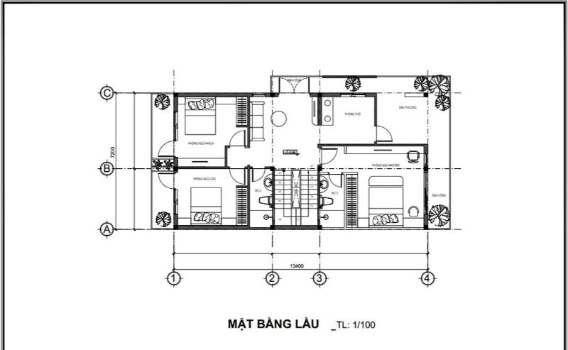 Bản vẽ thiết kế tầng lầu