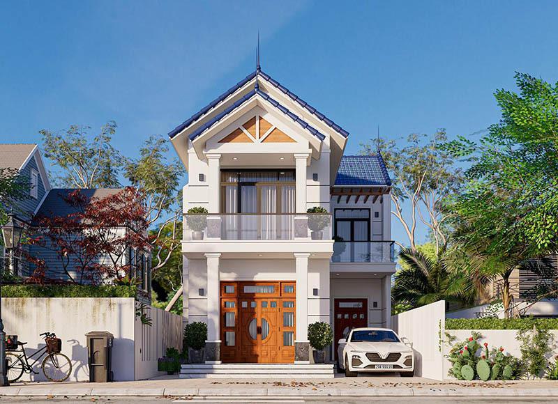 Mẫu nhà 1 trệt 1 lầu mái Thái 400 triệu được nhiều gia đình lựa chọn