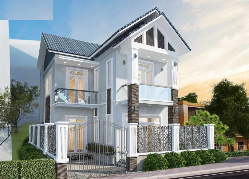 Tận dụng diện tích nhà chữ L để làm gara để xe hoặc sân vườn