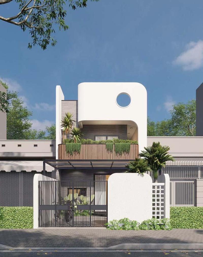 Mẫu thiết kế nhà 1 trệt 1 lầu 4 phòng ngủ 500 triệu sẽ dành cho gia đình đông người