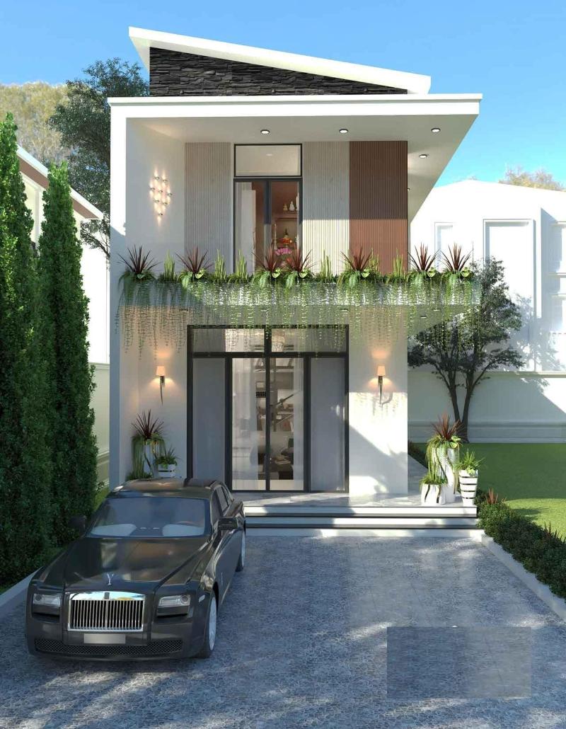 Ý tưởng xây nhà 1 trệt 1 lầu 500 triệu có sân vườn phù hợp với những khu đất rộng