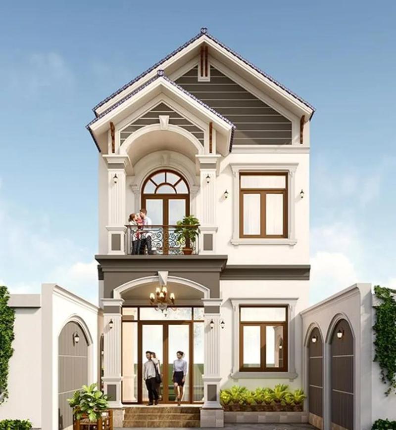 Ý tưởng xây nhà 1 trệt 1 lầu 500 triệu mái Thái được các gia chủ đánh giá cao