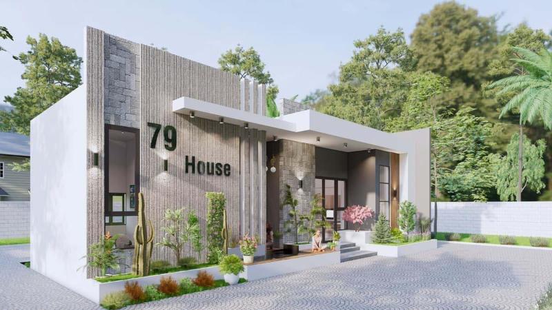 Mẫu mẫu nhà trệt đẹp hiện đại xuất hiện phổ biến tại khu vực thành thị