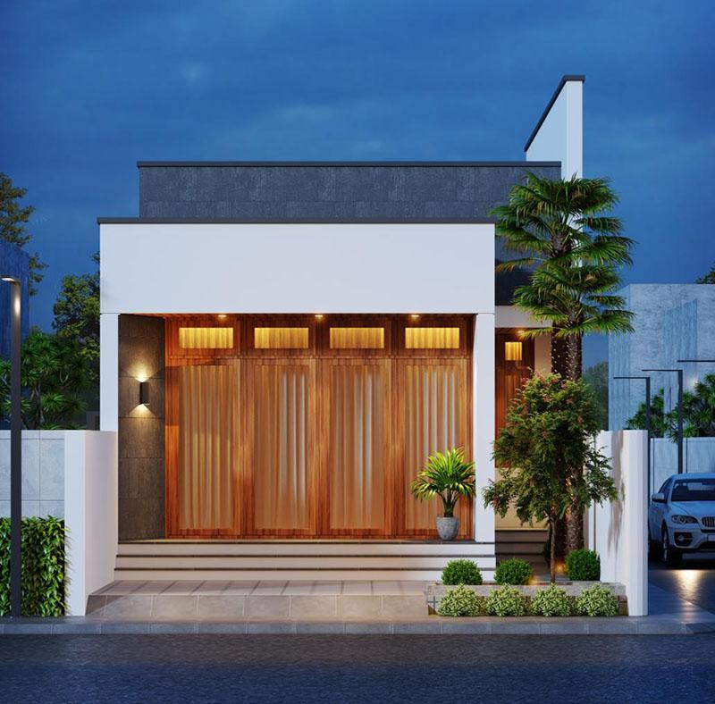 Mẫu nhà trệt đẹp tối giản vẫn đảm bảo đầy đủ các công năng sử dụng cơ bản