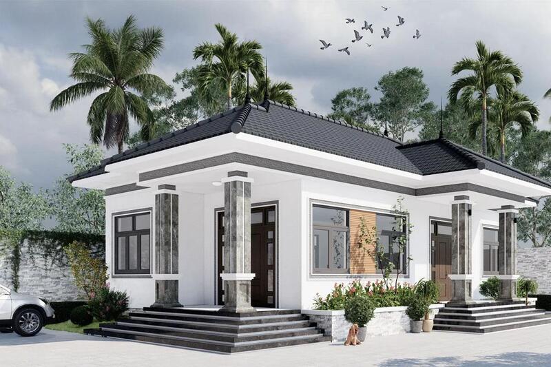 Mẫu nhà cấp 4 4 phòng ngủ 400 triệu ở nông thôn rộng rãi và thoáng mát