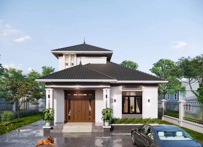 Mẫu nhà cấp 4 4 phòng ngủ 400 triệu có gác lửng khoa học giúp tăng không gian sinh hoạt