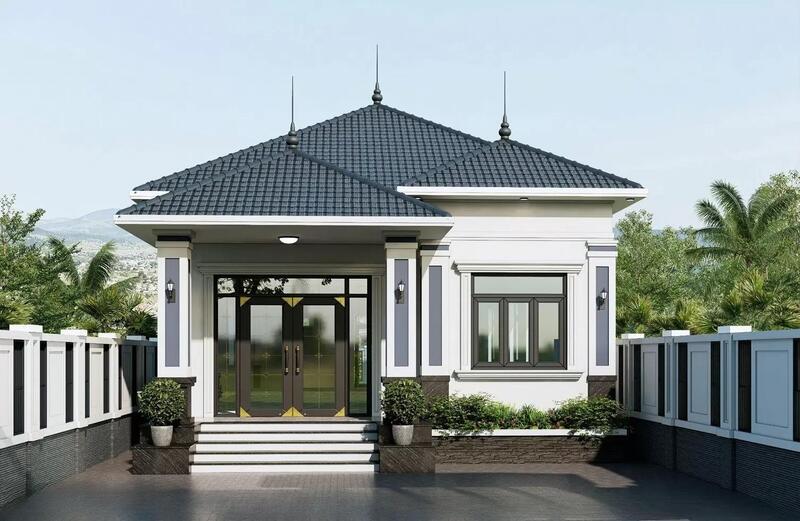 Mẫu thiết kế nhà cấp 4 4 phòng ngủ 400 triệu mái Nhật đơn giản, phù hợp với nhiều diện tích đất xây dựng