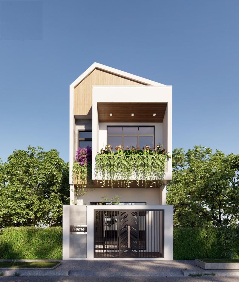 Mẫu thiết kế nhà phố diện tích 6x17m có không gian xanh thoáng mát
