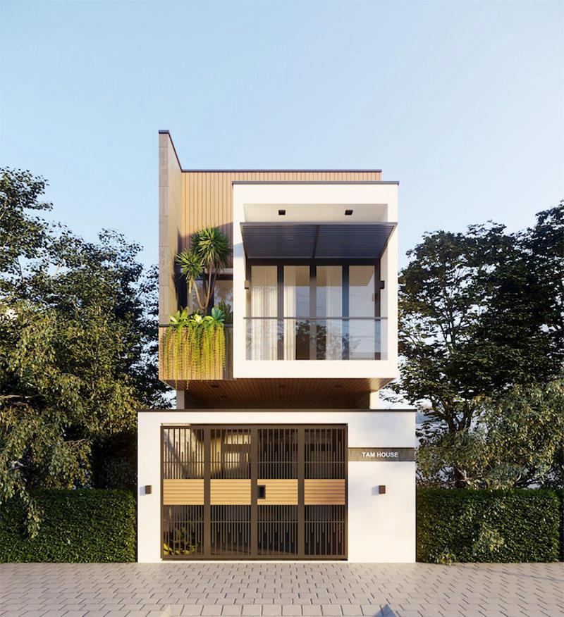 Mẫu thiết kế nhà phố 6x17m phong cách tối giản