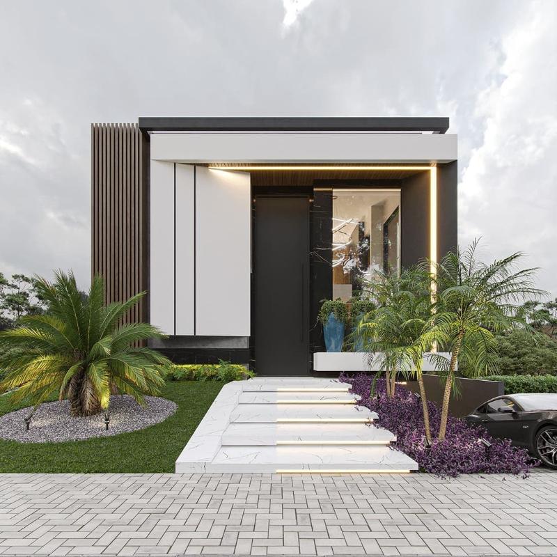 Nhà mái bằng rộng 7m phù hợp với kiến trúc hiện đại hoặc tối giản