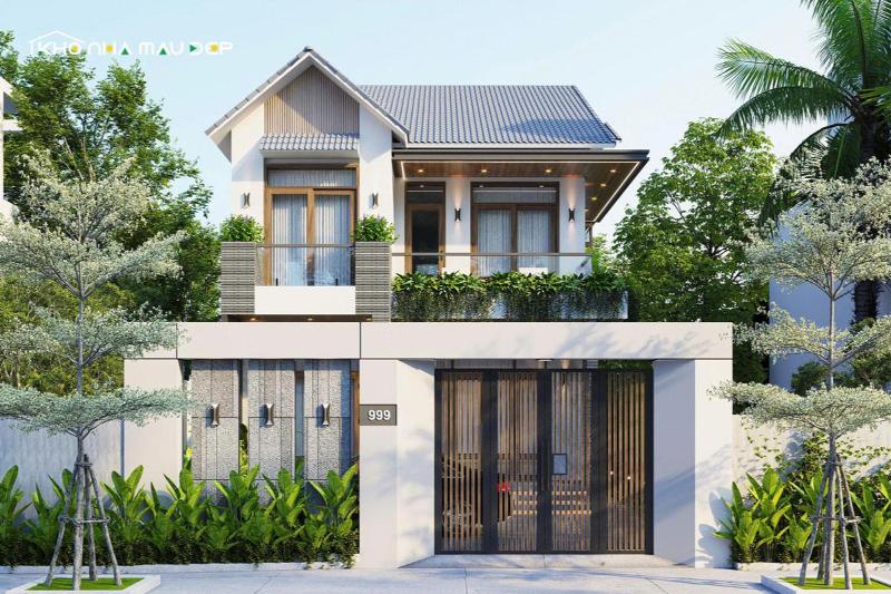 Mẫu nhà rộng 7m dài 13m mái Thái sở hữu diện mạo ấn tượng